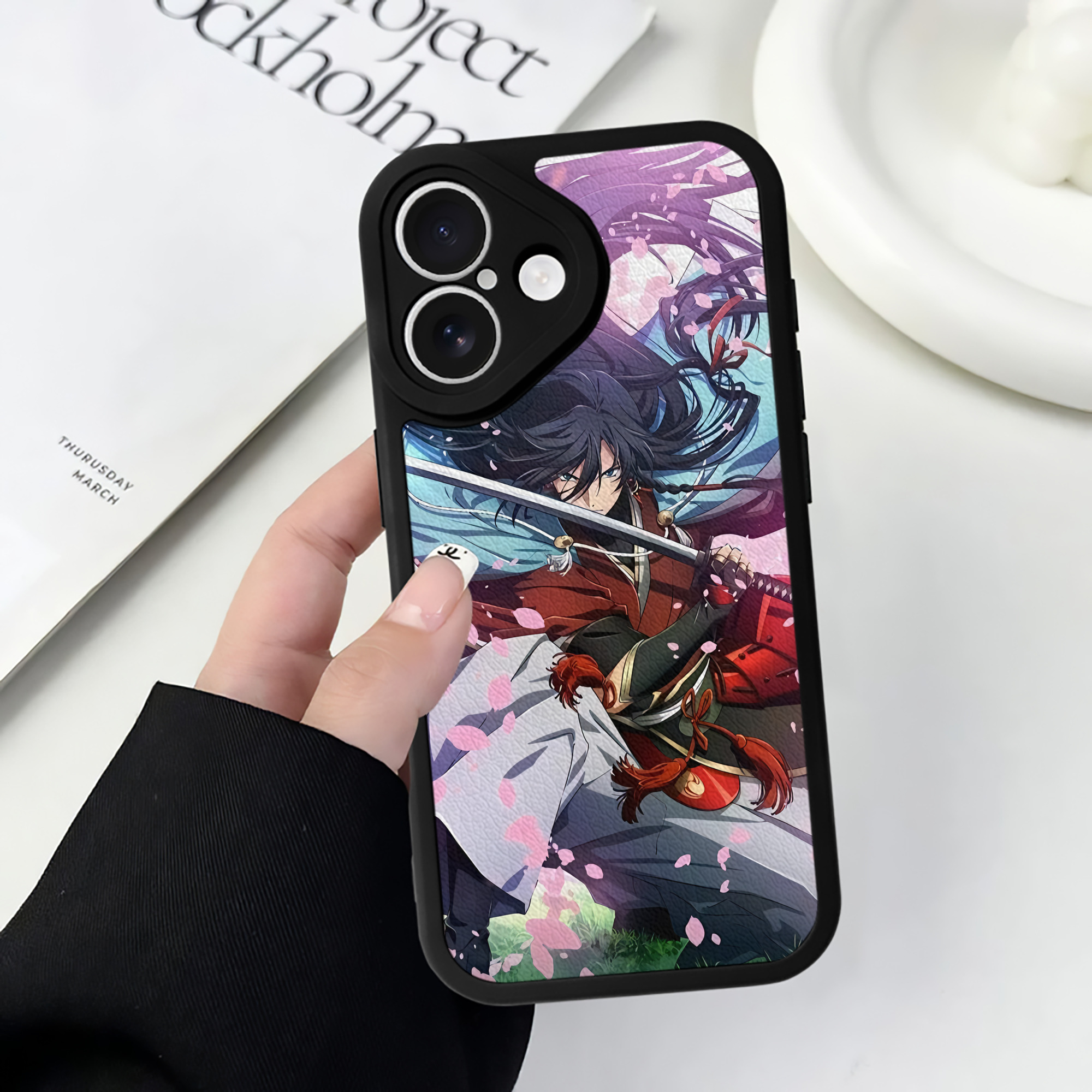 （画像用） 刀剣乱舞 Touken Ranbu 【iPhone 16シリーズ対応】シリコンスマホケース（レザー調） 材質：シリコン